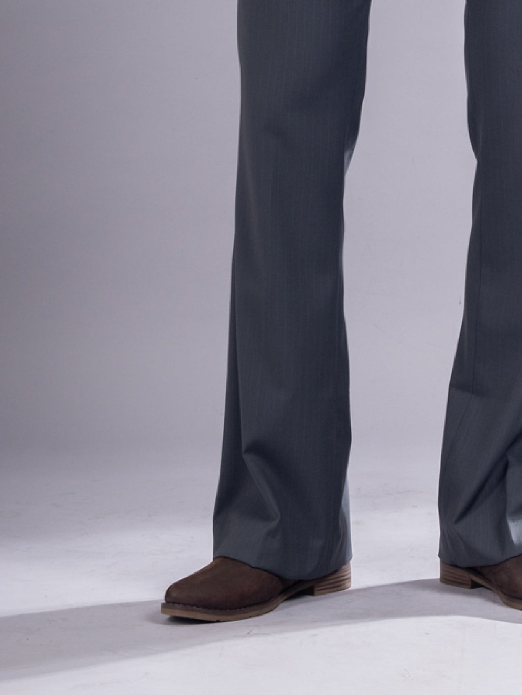 Charcoal Grey Urban Stripe Bootcut Flexiwaist Pant
