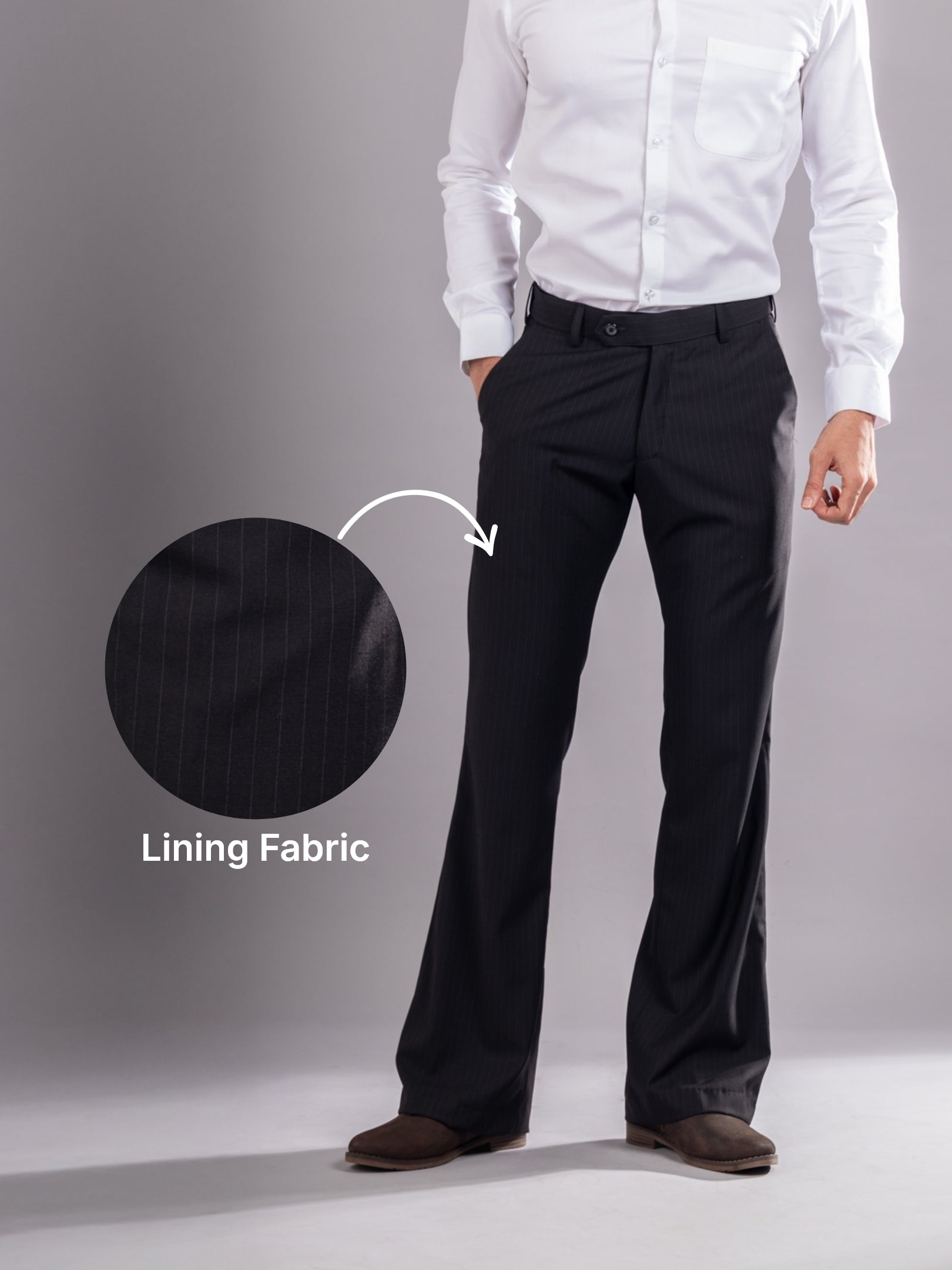 Classic Black Urban Stripe Bootcut Flexiwaist Pant