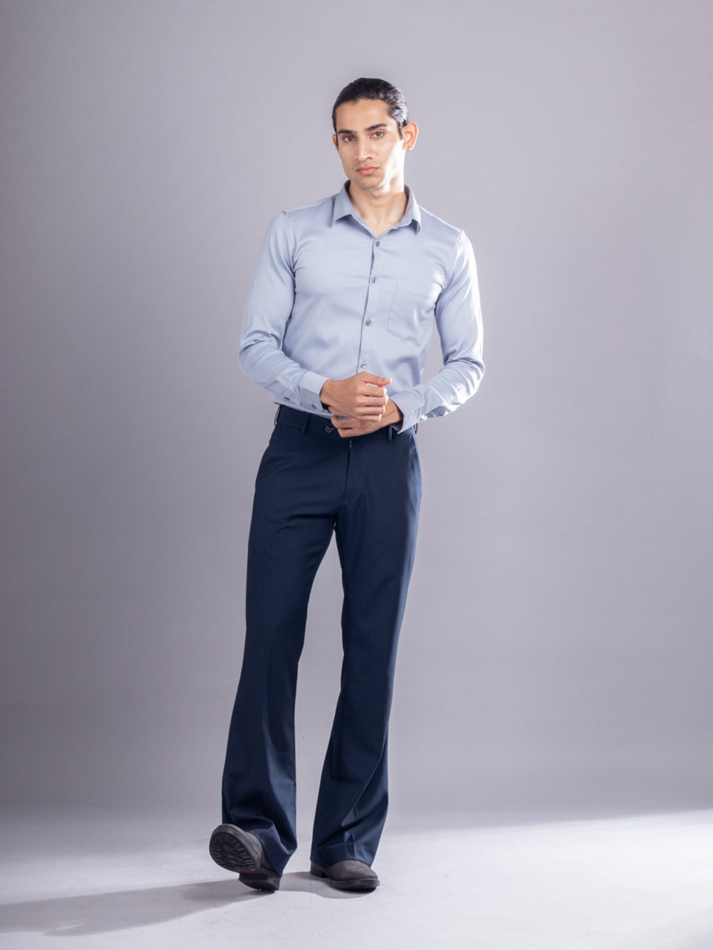 Midnight Blue Urban Stripe Bootcut Flexiwaist Pant