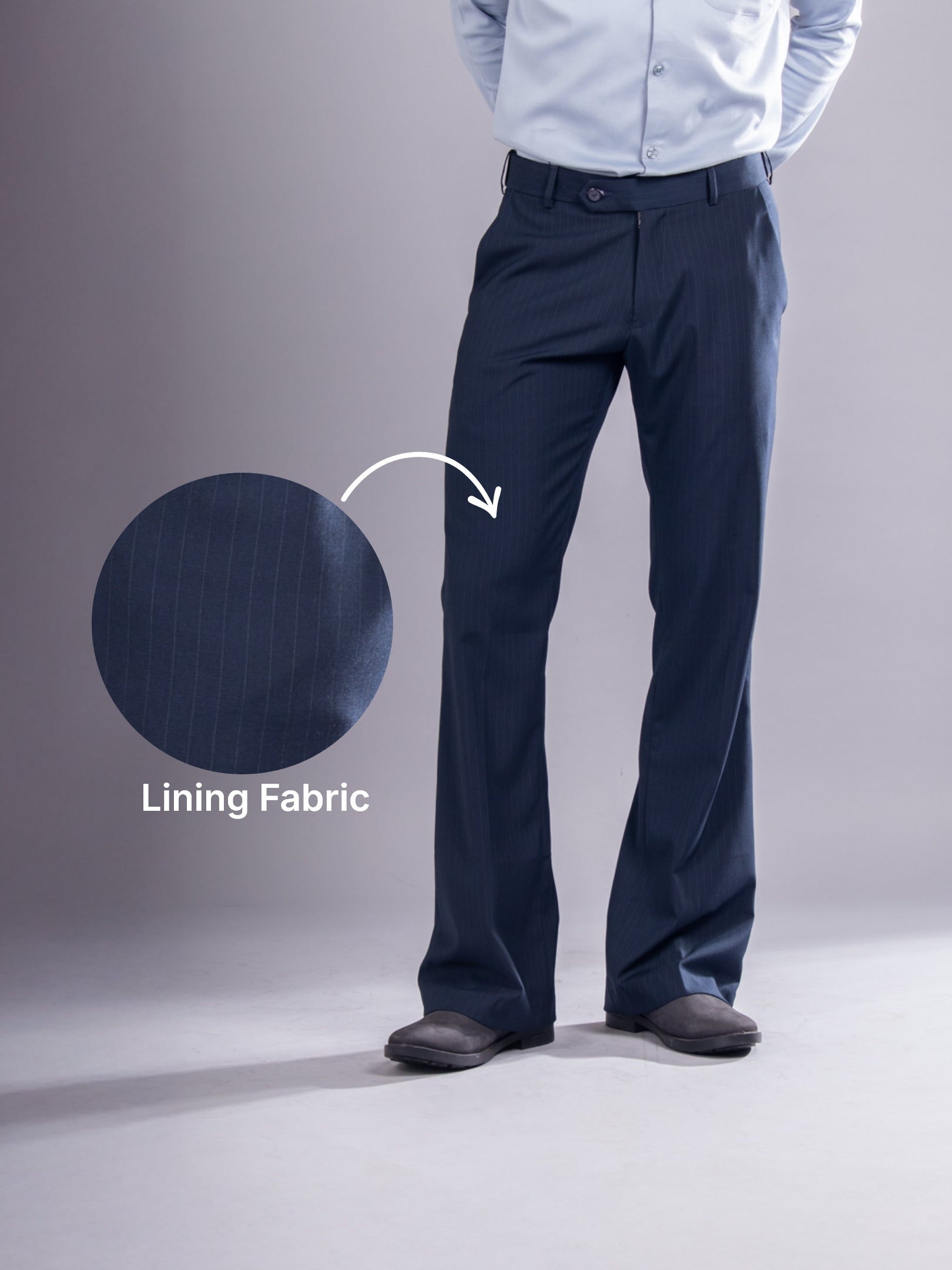 Midnight Blue Urban Stripe Bootcut Flexiwaist Pant